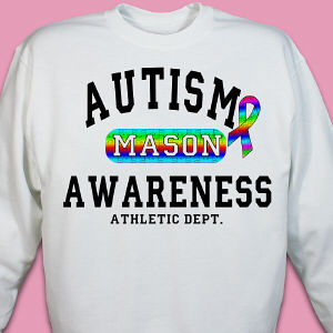 Personalized Autism Awareness Athletic Dept. Sweatshirt